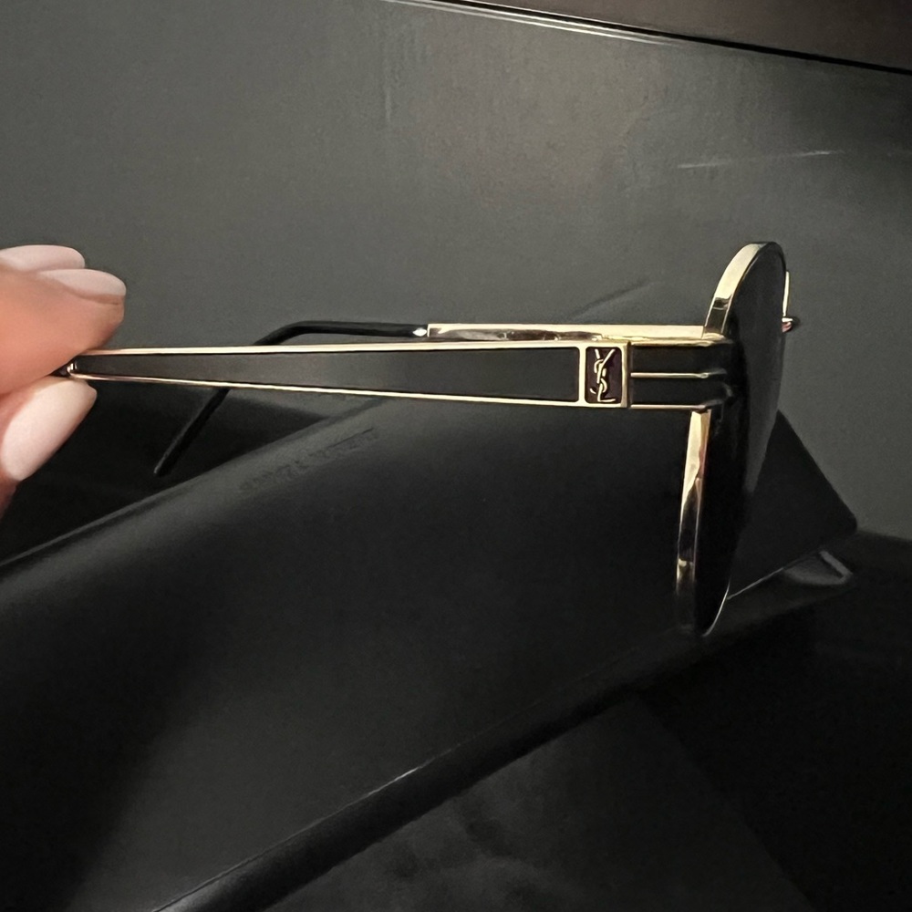 Saint Laurent SL M62 003 Gold & Black Sunglasses - Picture 3 of 7
